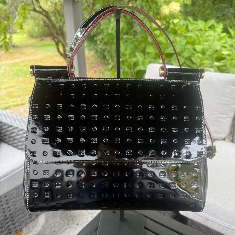 Arcadia top handle patent leather satchel - Picture 2 of 11